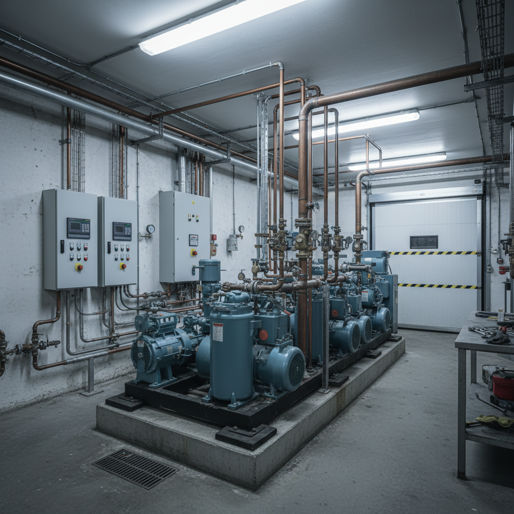 Salle des machines avec installation HP flottante optimisée par Neo Energie