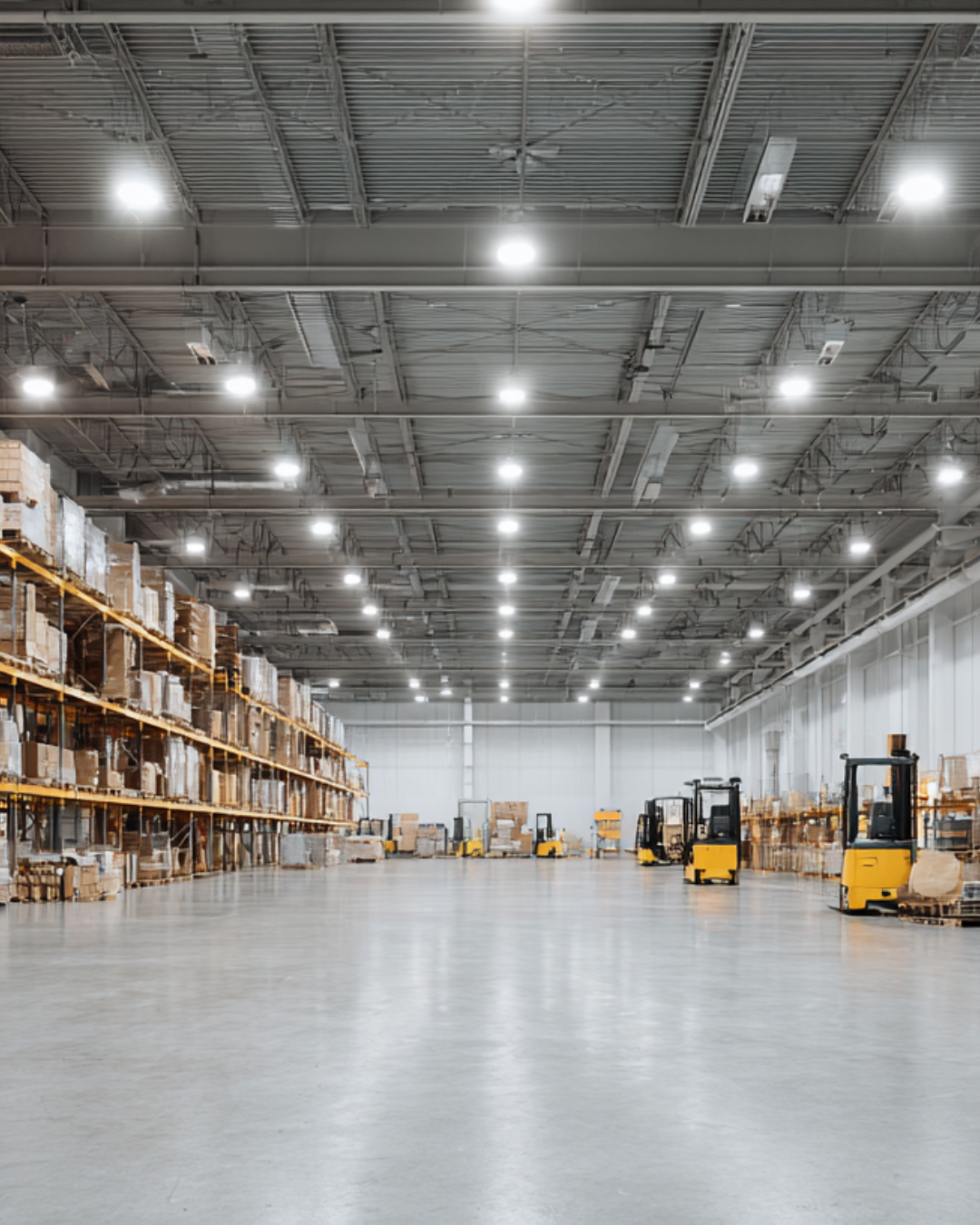 Atelier industriel éclairé par LED installé par Neo Energie